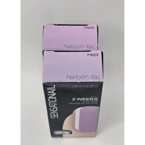 SensatioNail Heirloom Lilac Light Purple Gel Color Nail Polish 71623 Lot Of 2 - Picture 5 of 5